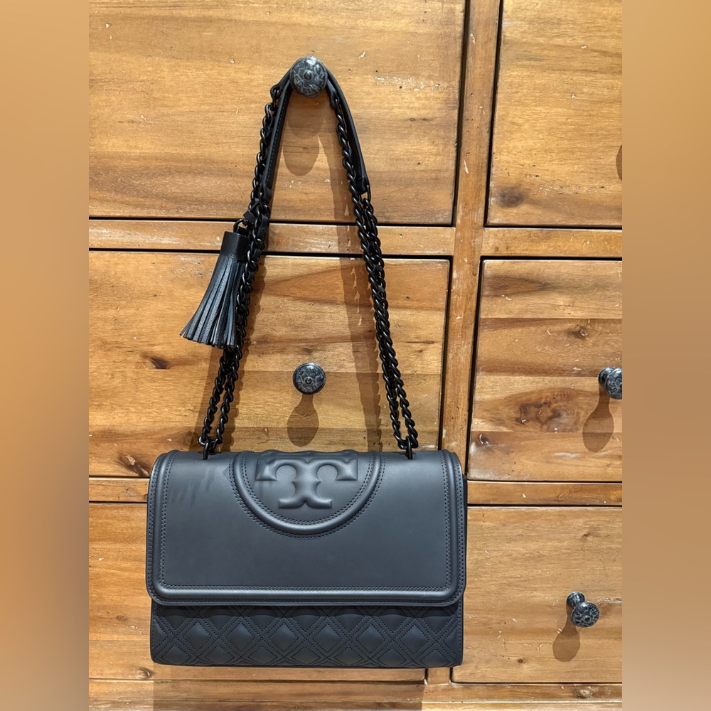 Tory Burch Black Quilted Shoulder Bag